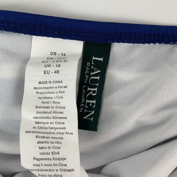 Navy Blue and White Stripe Bikini Bottom Size 14 - Picture 6 of 6